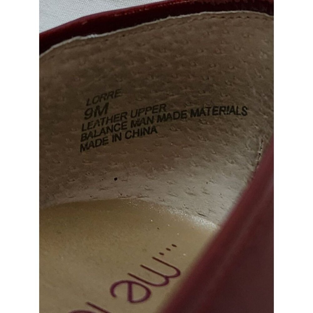Me Too Women's Burgundy Patent Leather LORRE Penny Loafer Heels Pumps Size 9M - Picture 11 of 12